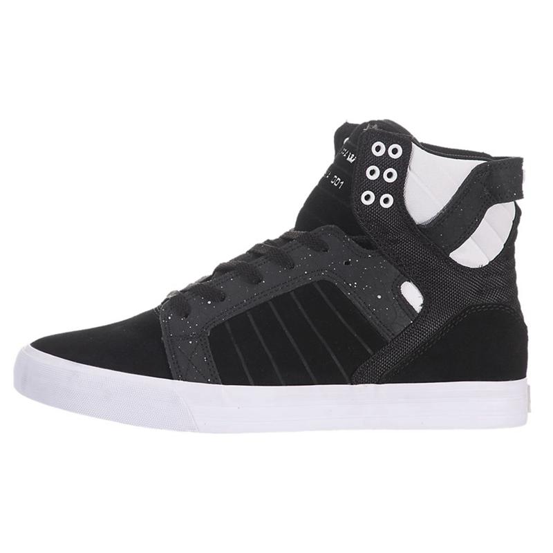 Supra SKYTOP - Bayan Boğazlı Ayakkabı - Siyah Beyaz - Türkiye (95768USIJ)